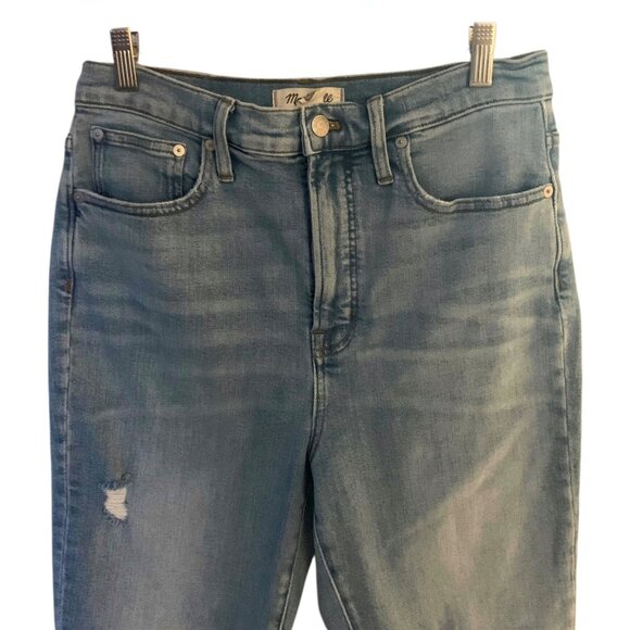 MADEWELL "Coffey" Light Wash Blue The Perfect Vintage Distressed Mom Jeans 28 - Picture 5 of 10